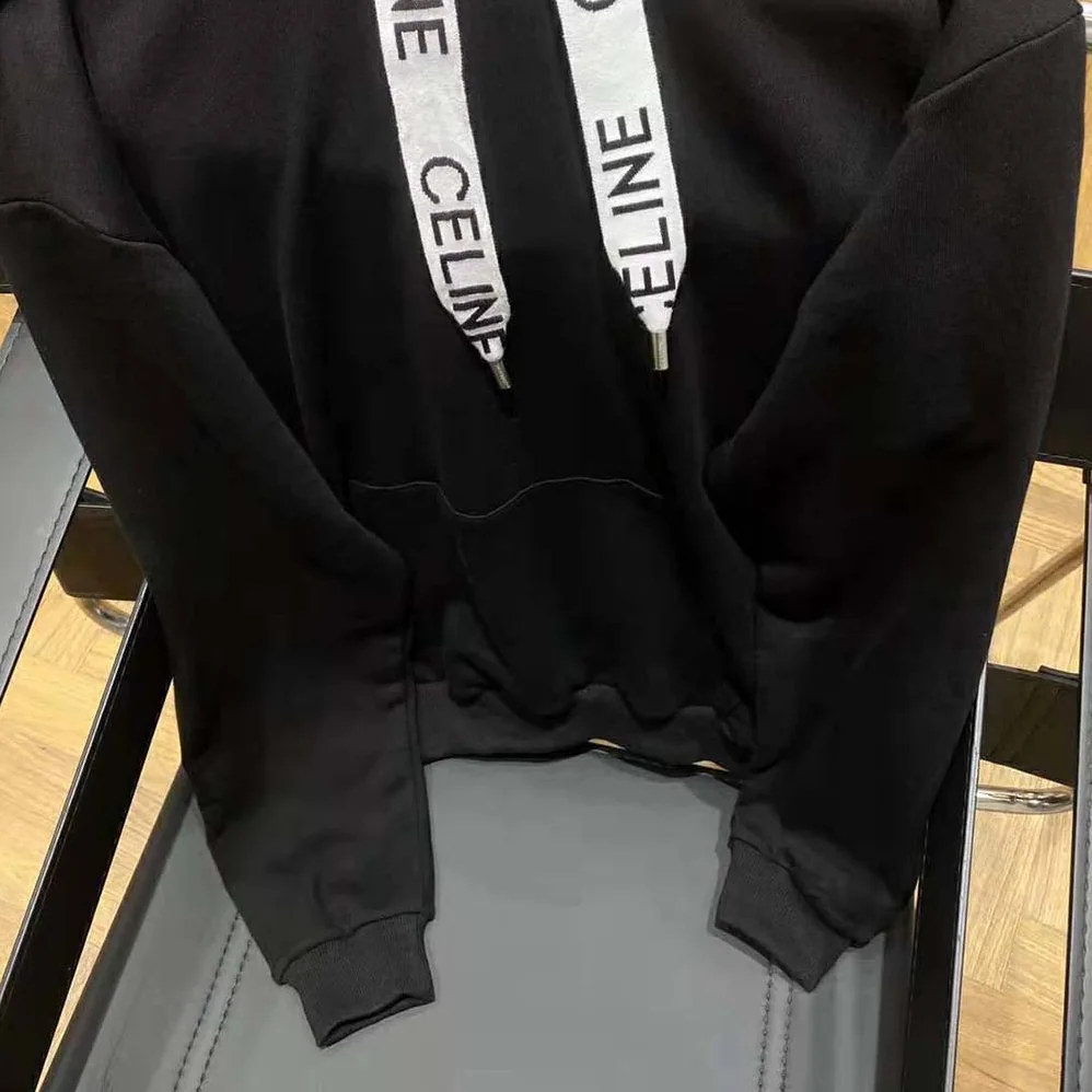 Celine Loose Celine Sweatshirt in Cotton Fleece for Women in Black Celine Loose Celine Sweatshirt in Cotton Fleece for Women in Black