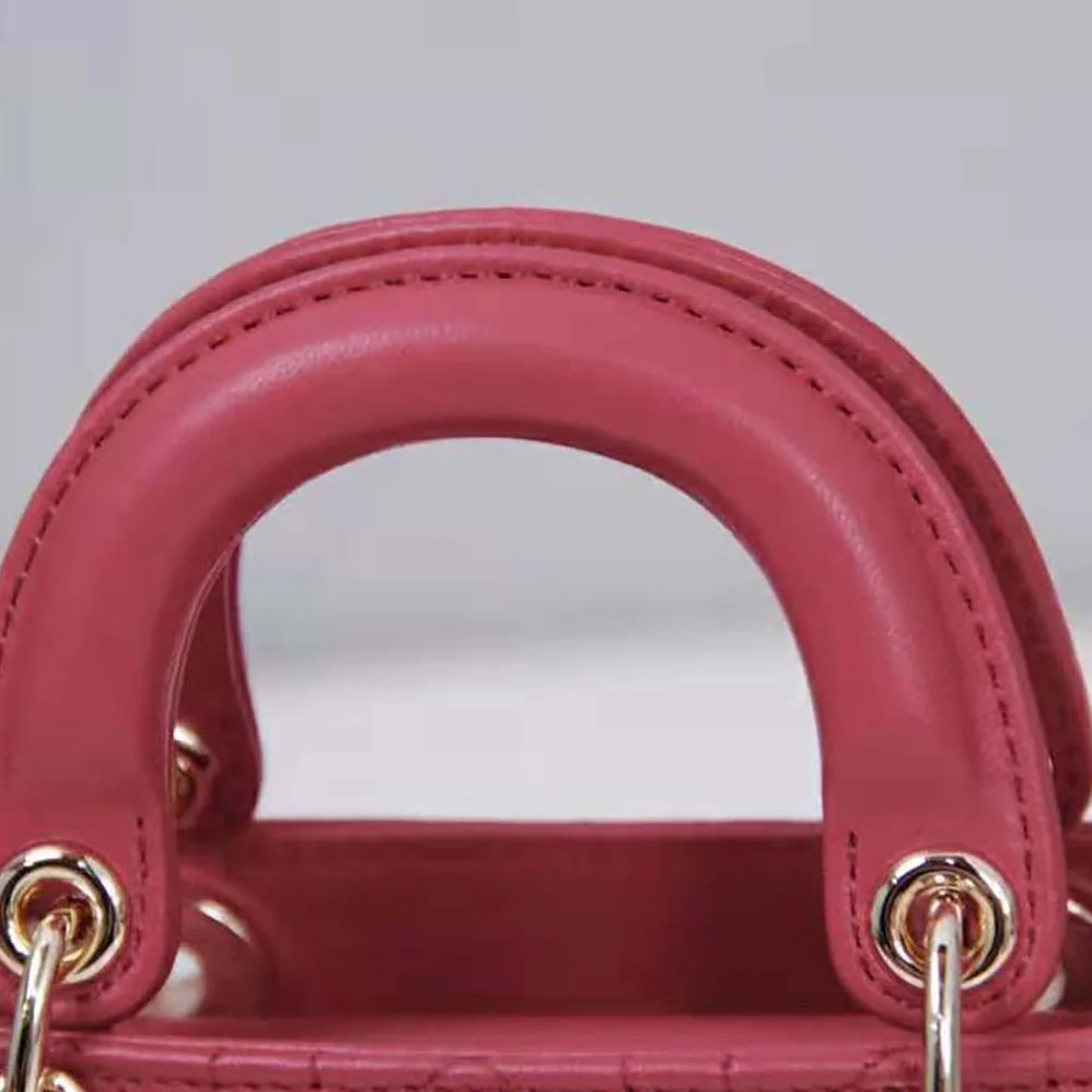 Dior Micro Lady Dior Bag Red Cannage Lambskin for Women Dior Micro Lady Dior Bag Red Cannage Lambskin for Women