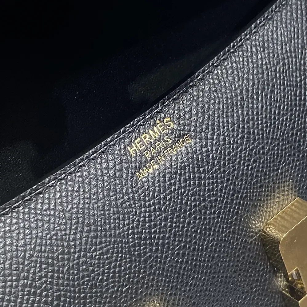 Hermes Constance Elan Epsom Gold for Women in Black