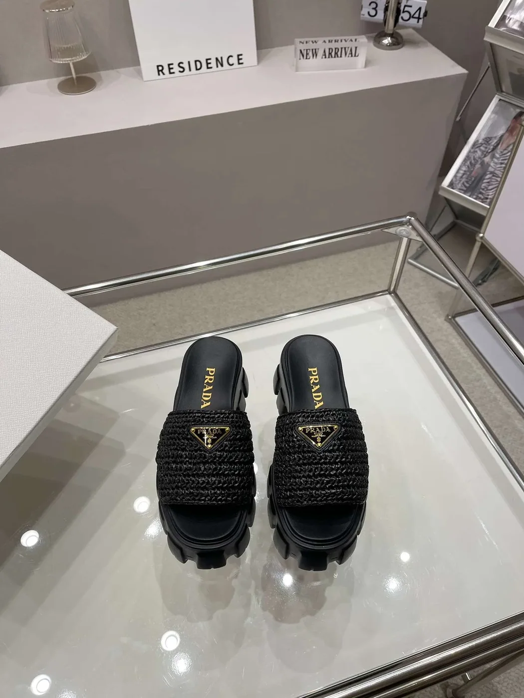 Prada Monolith Crochet Cage Slippers Black Prada Monolith Crochet Cage Slippers Black