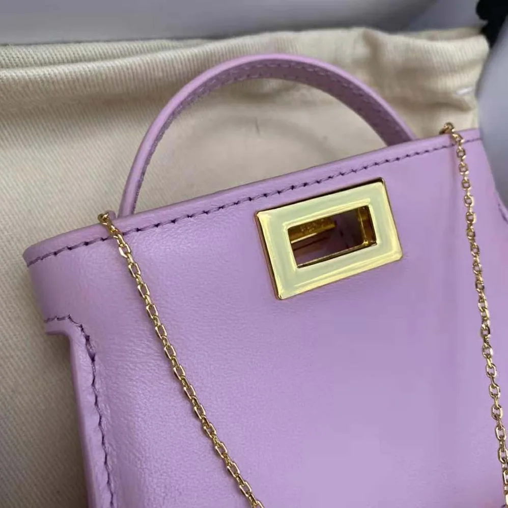 Fendi Pico Peekaboo Charm Light Pink Nappa Leather Charm for Women