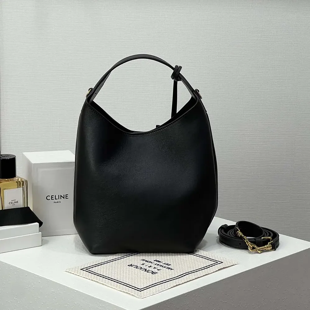 Celine Small Hobo in Supple Smooth Calfskin for Women in Black