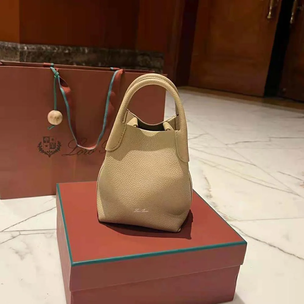 Loro Piana Micro Bale Bag in Calfskin Leather for Women in Beige Loro Piana Micro Bale Bag in Calfskin Leather for Women in Beige