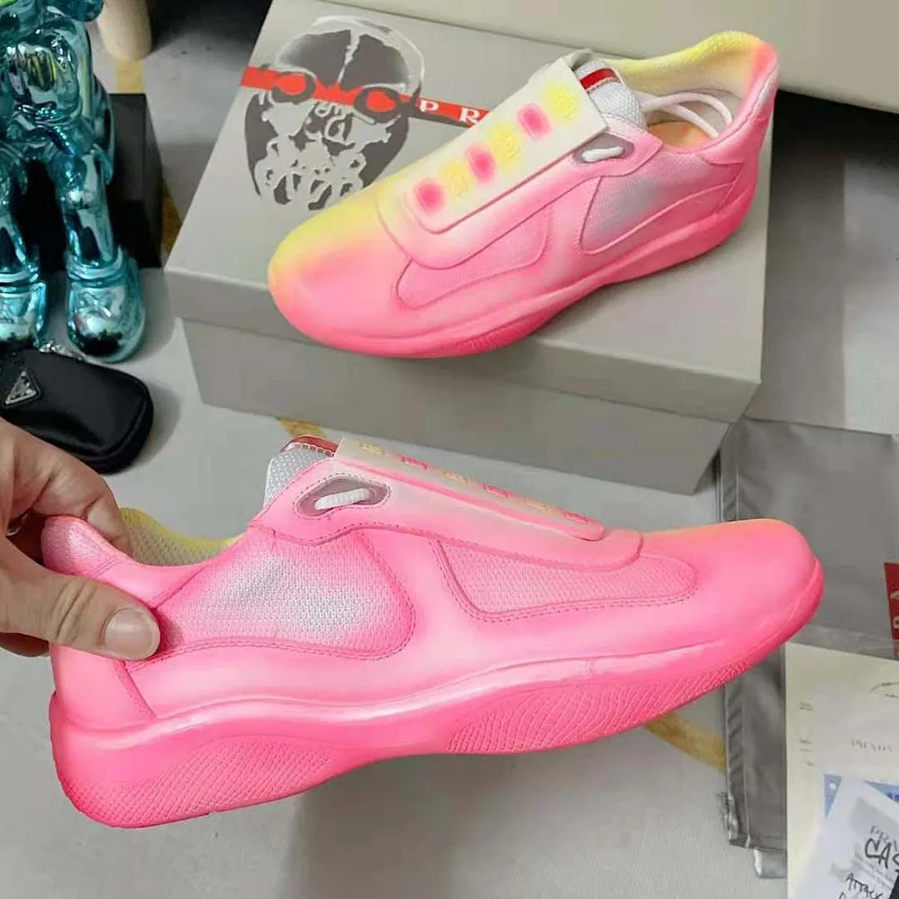 Prada Cass x Prada Americas Cup Rel3ase Sneakers for Unisex in Yellow