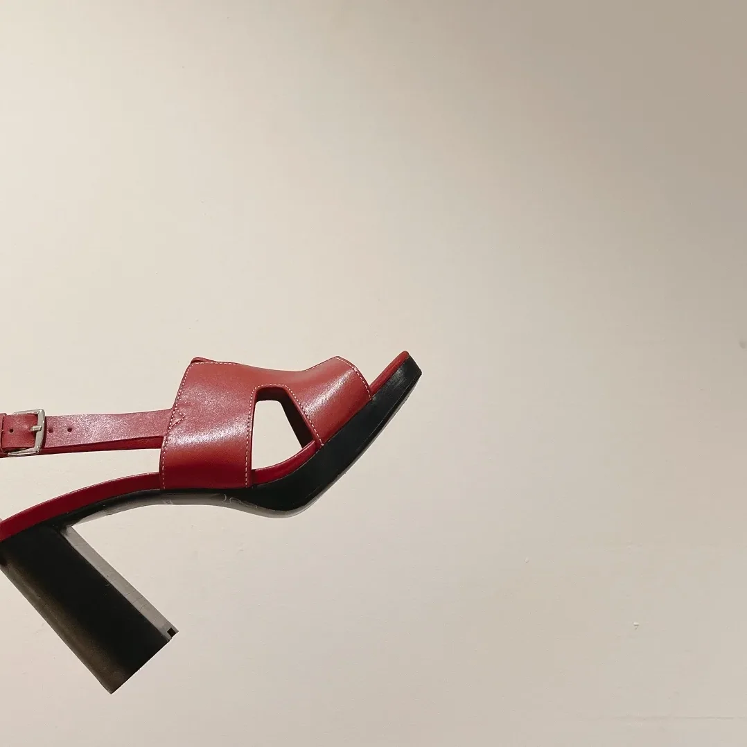 Hermes Eris 90 Sandal Burgundy Hermes Eris 90 Sandal Burgundy