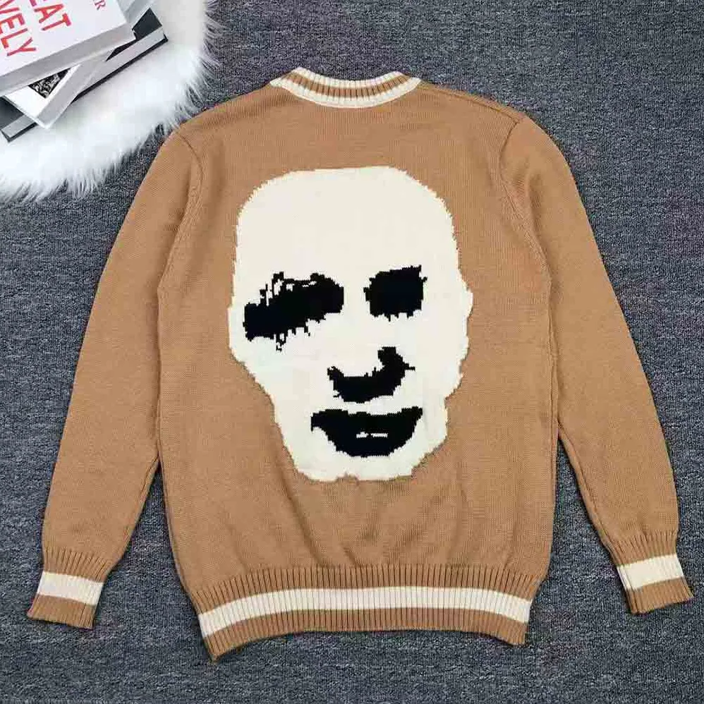 Dior Cactus Jack Dior Sweater Coffee Brown Cashmere Jersey for Men