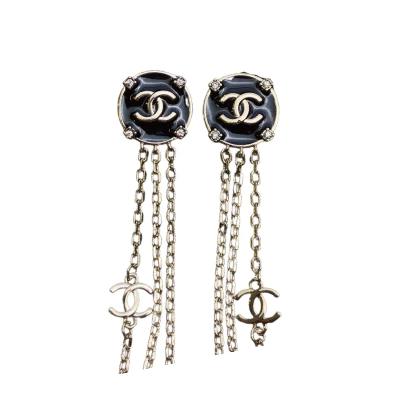 Long Earrings Black