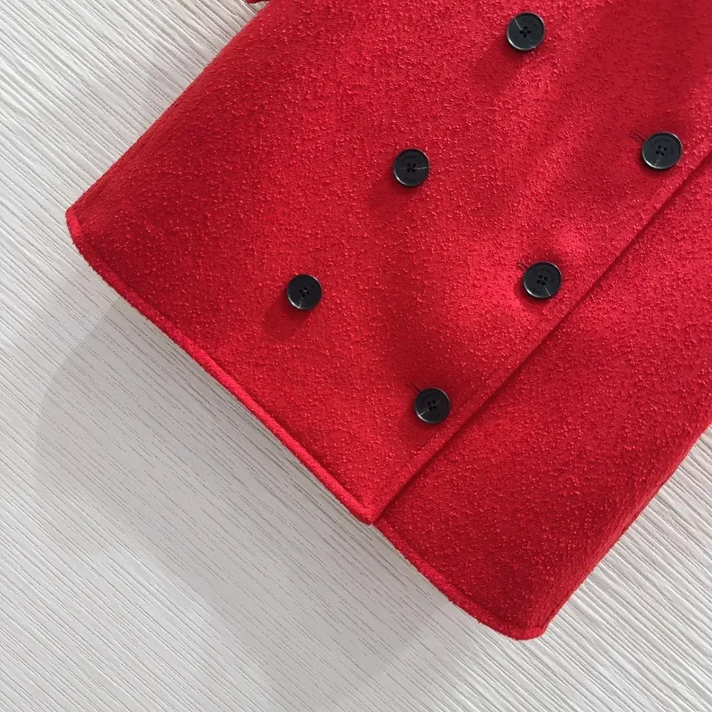Dior Short-Sleeved Jacket Red Virgin Wool and Cotton Bouclé Blend for Women