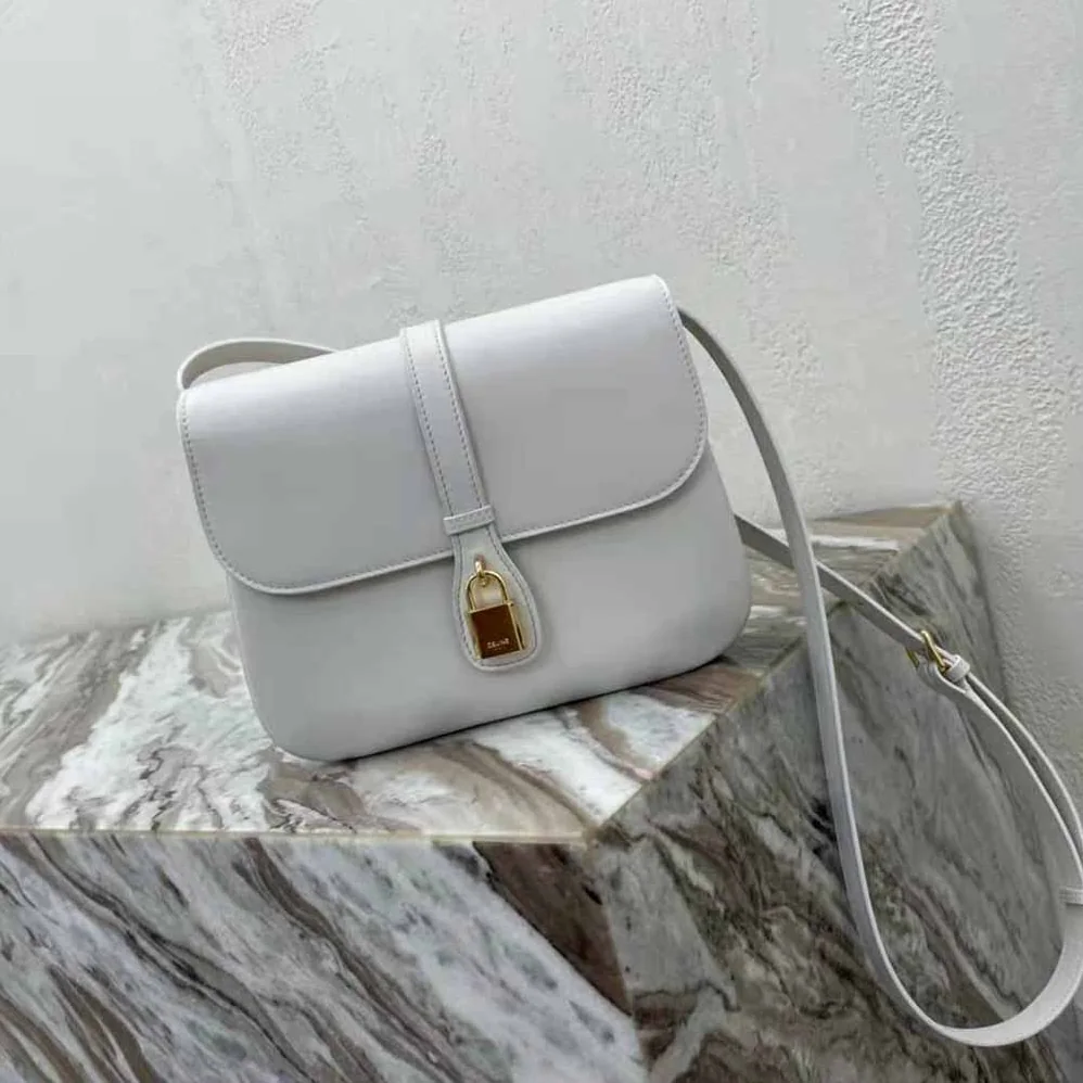 Celine Medium Tabou in Smooth Calfskin for Women in White