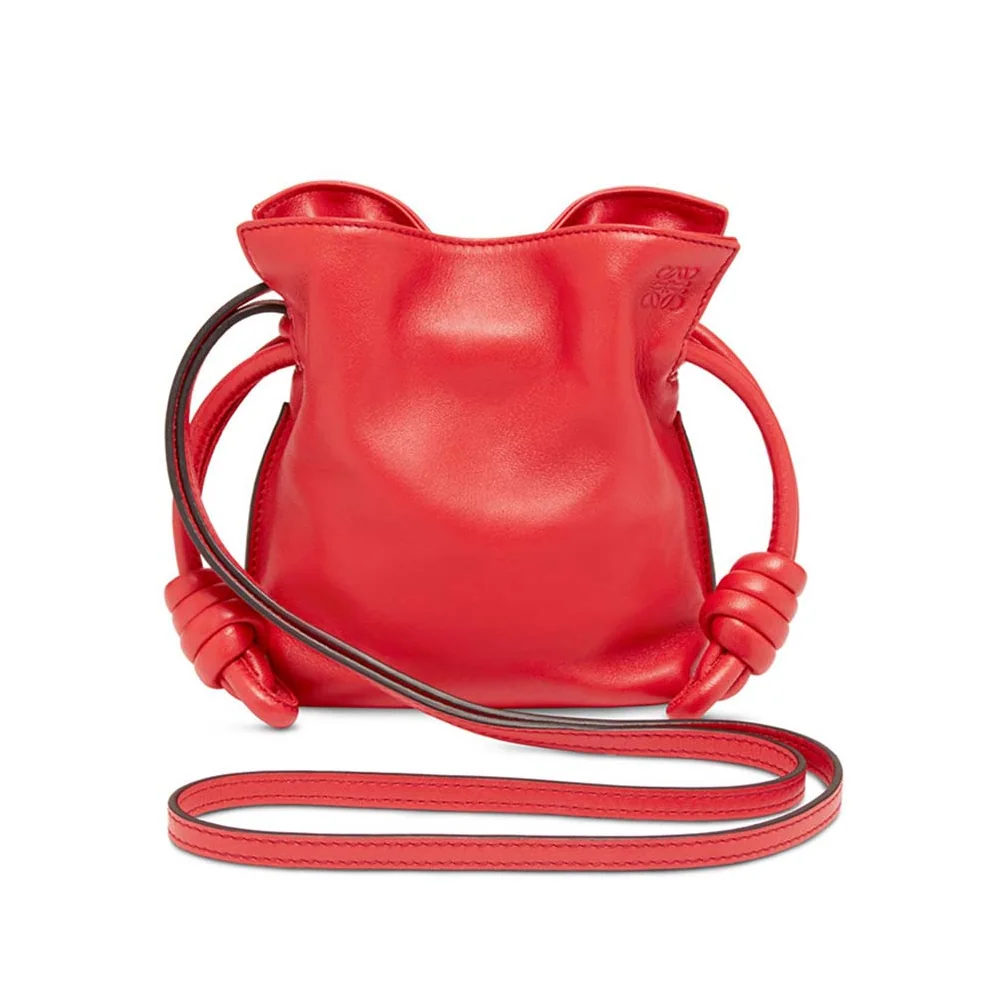 Loewe Flamenco Knot Mini Bag in Nappa Leather for Women in Red Loewe Flamenco Knot Mini Bag in Nappa Leather for Women in Red
