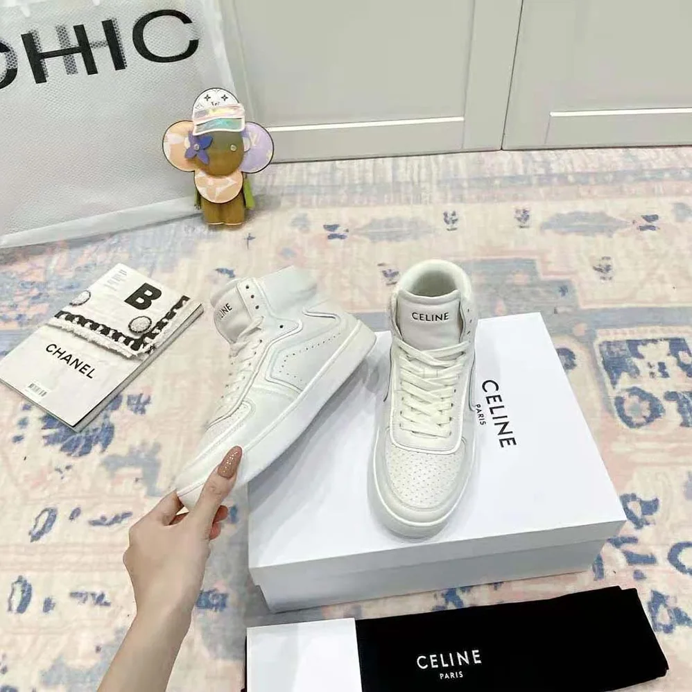 Celine Z Trainer CT-01 High Top Sneaker in Calfskin for Women in White