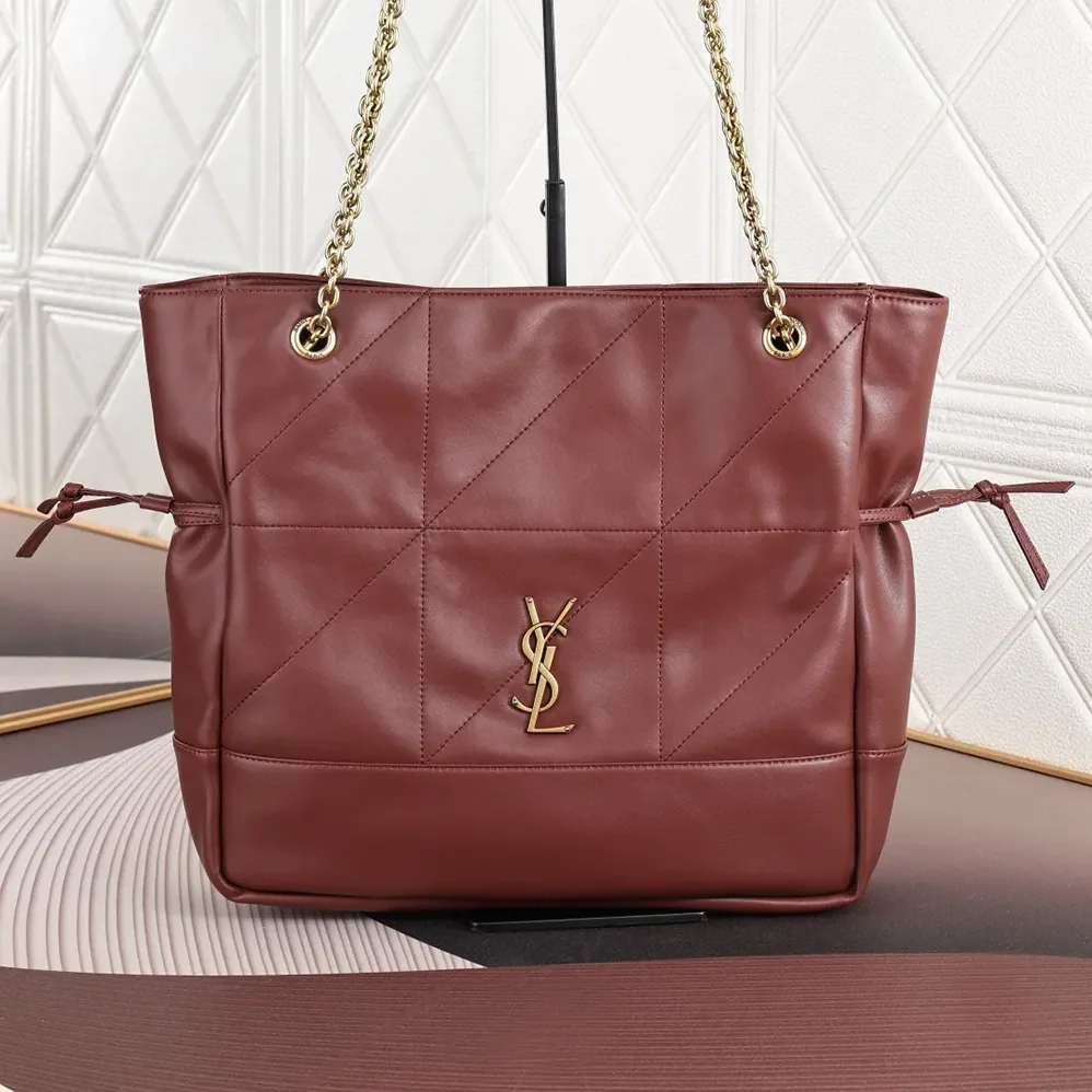Saint Laurent YSL Jamie Shopping In Lambskin for Women in Red Saint Laurent YSL Jamie Shopping In Lambskin for Women in Red