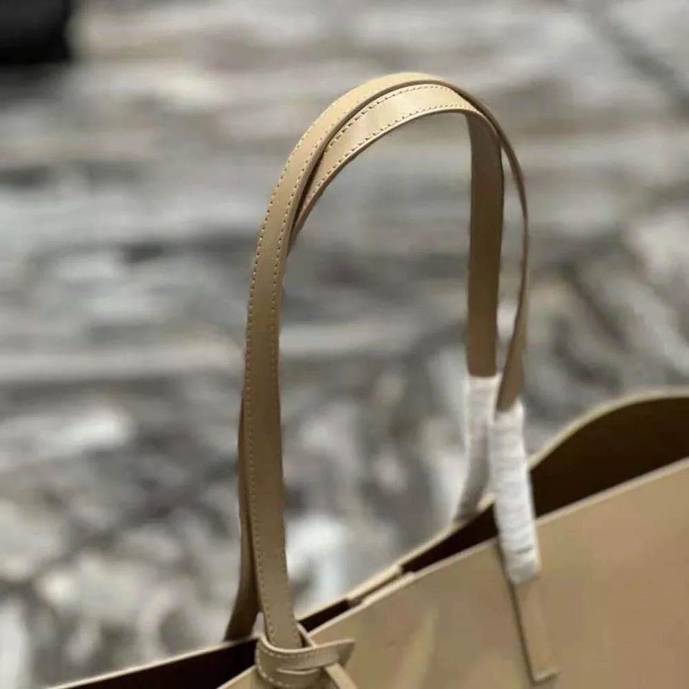 Saint Laurent YSL Shopping Saint Laurent E/W in Supple Leather for Women in Sandy