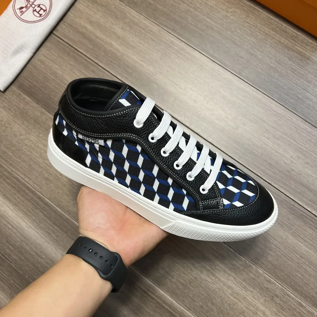 Hermes Enjoy Sneaker Black And Blue