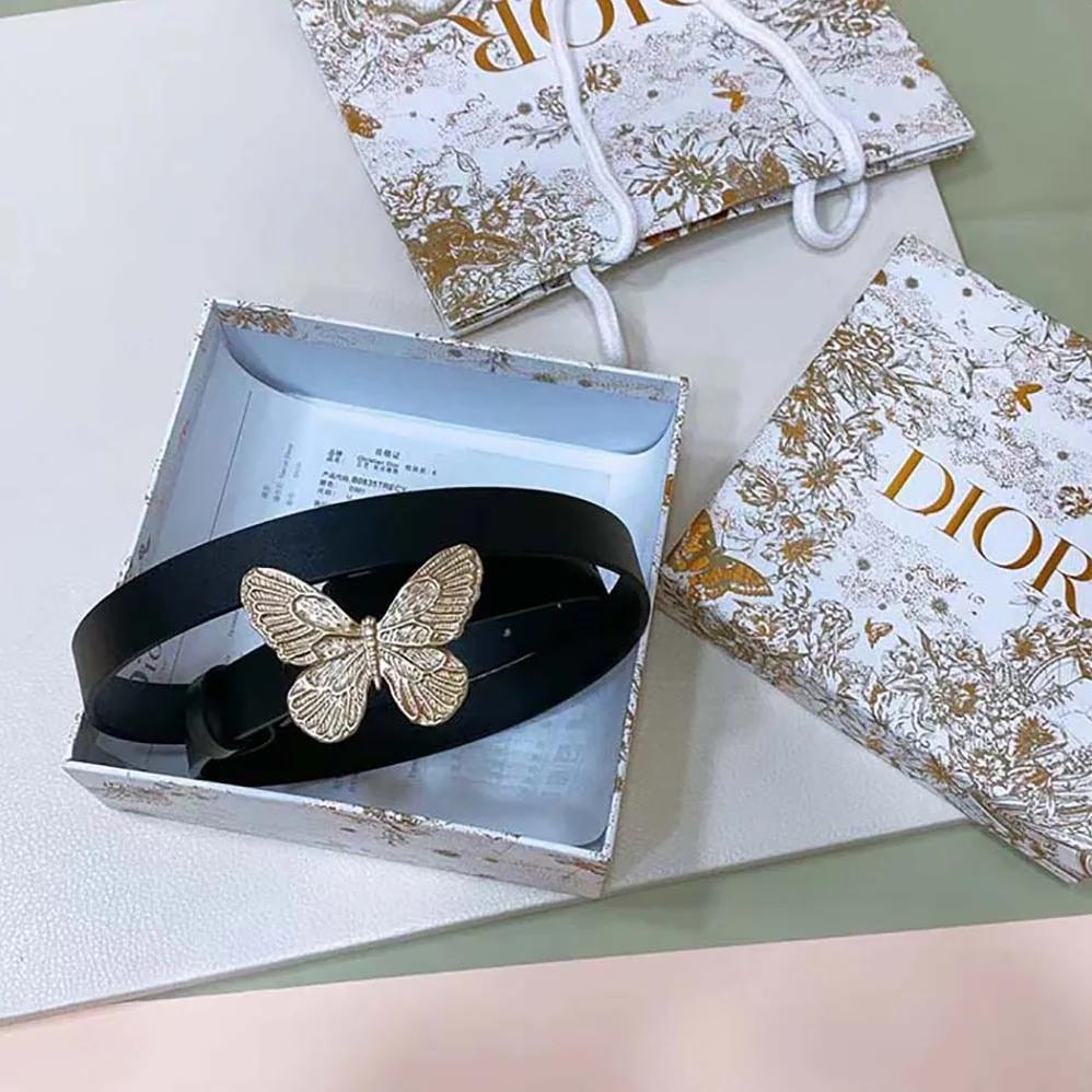 Dior Métamorphose Belt Black Ultrasmooth Calfskin 20 MM for Women in Gold Dior Métamorphose Belt Black Ultrasmooth Calfskin 20 MM for Women in Gold
