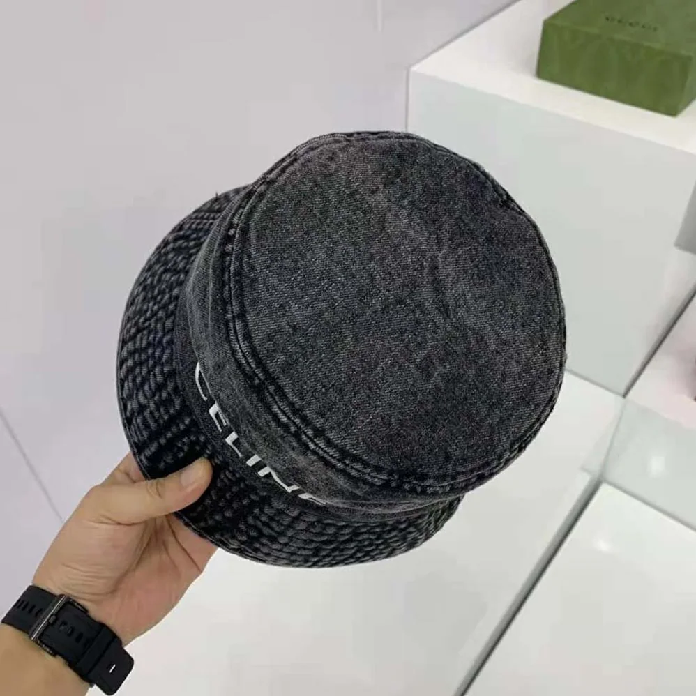 Celine Bucket Hat in Denim for Women in Black Celine Bucket Hat in Denim for Women in Black