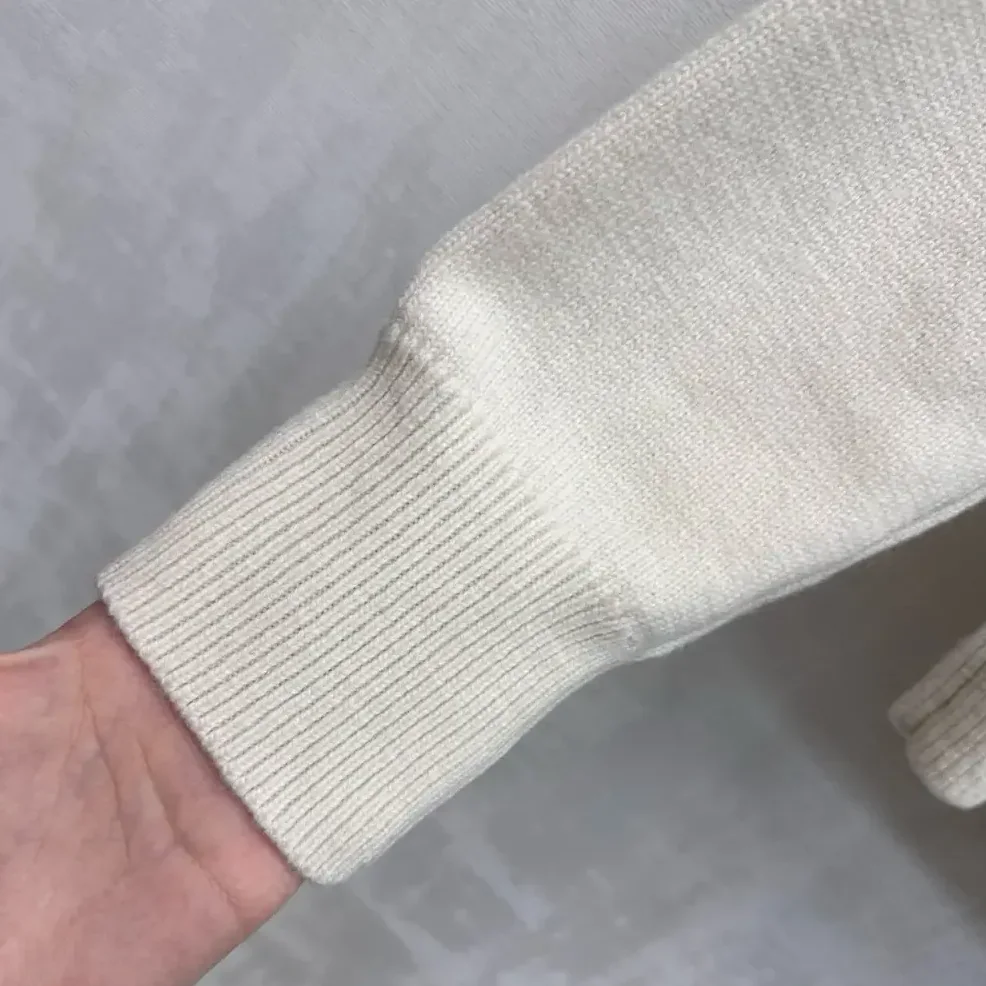 Burberry Cross Stitch EKD Wool Cashmere Sweater for Men in White