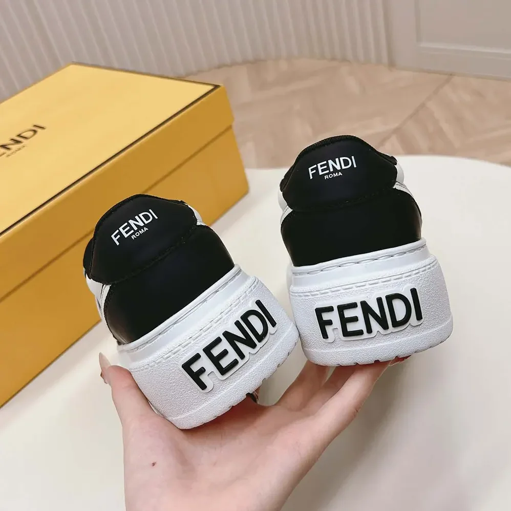 Fendi Fendi Match Black Leather Platform Low for Women in tops Fendi Fendi Match Black Leather Platform Low for Women in tops
