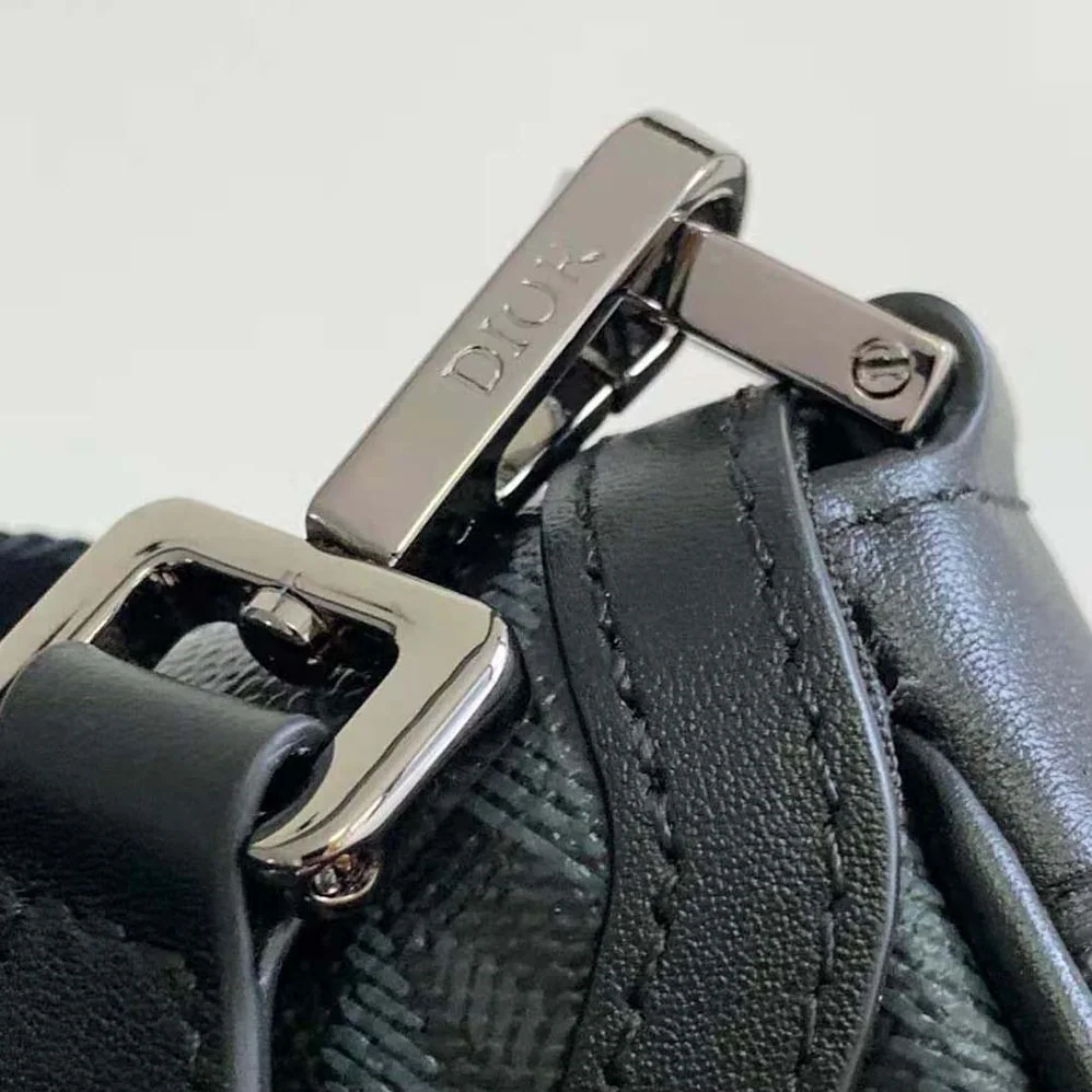 Dior Mini Dior Hit the Road Bag Black CD Diamond Canvas for Men