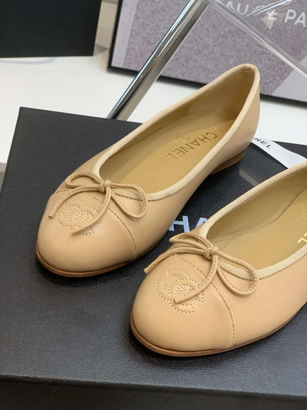 Chanel Ballet Flats Cream Chanel Ballet Flats Cream