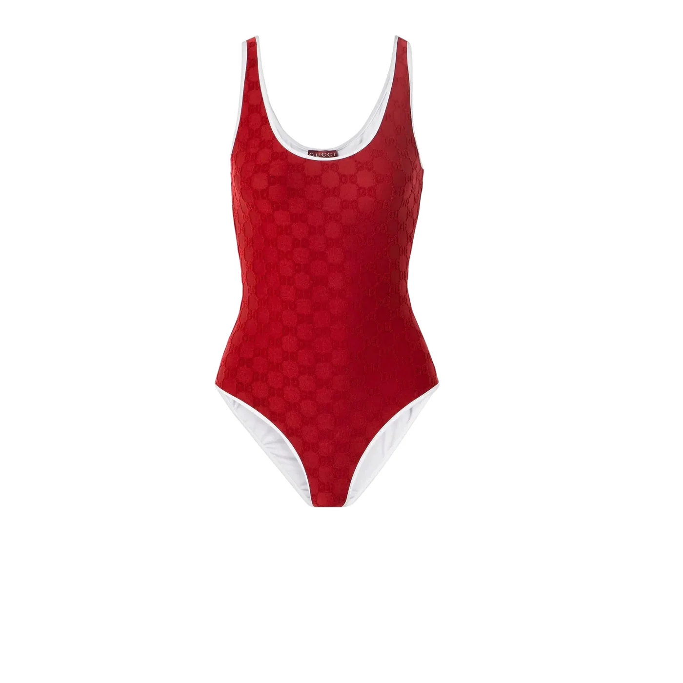 Gucci GG Jacquard One in Piece Swimsuit Red
