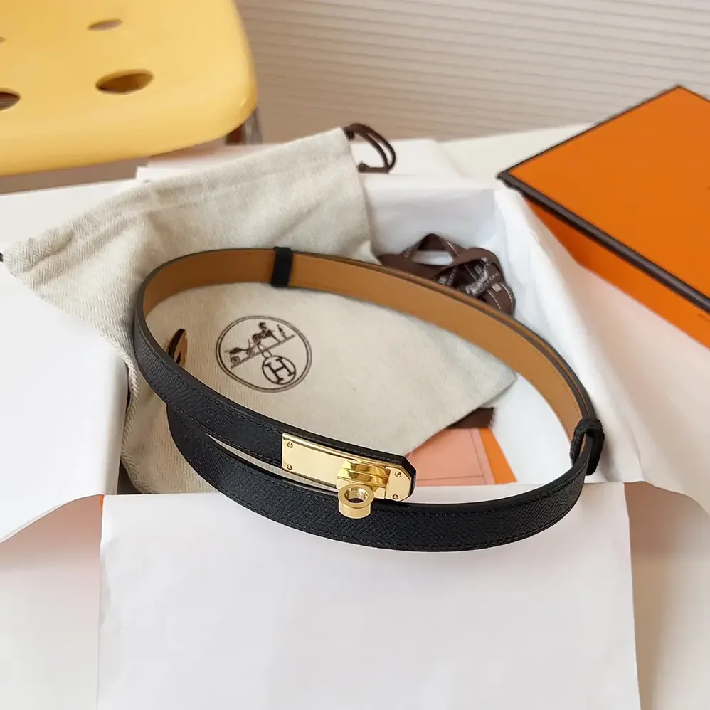 Hermes Kelly 18 Belt for Women in Black Hermes Kelly 18 Belt for Women in Black