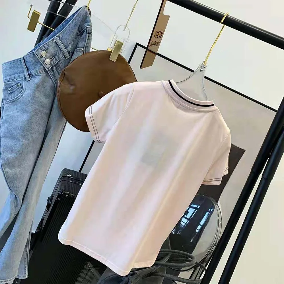Fendi Pink Jersey T-shirt with Crew Neck and Short Sleeves for Women Fendi Pink Jersey T-shirt with Crew Neck and Short Sleeves for Women