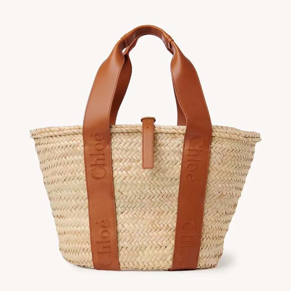 Chloe Sense Medium Basket for Women in Brown Chloe Sense Medium Basket for Women in Brown