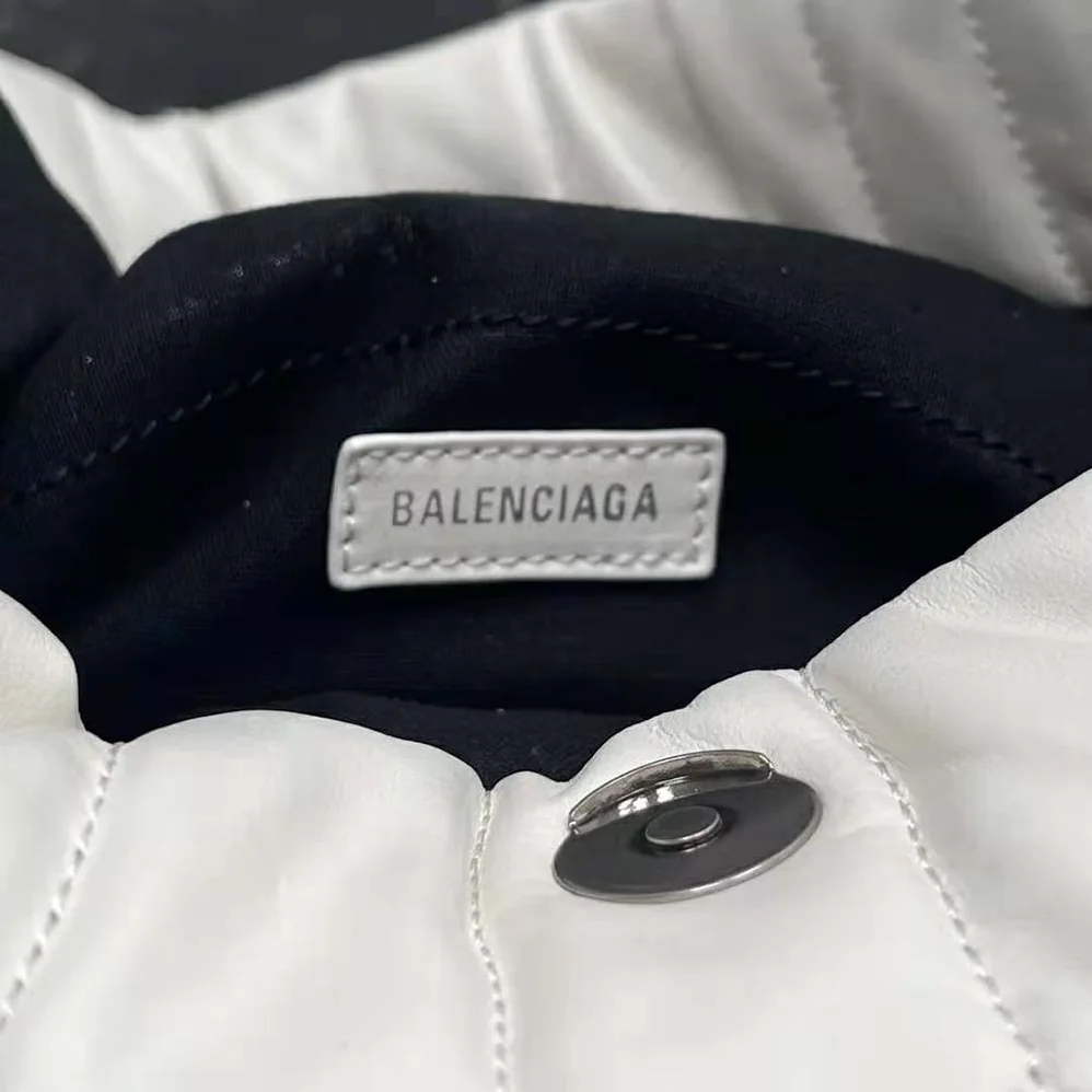 Balenciaga Monaco Medium Chain Bag Quilted in off White for Women