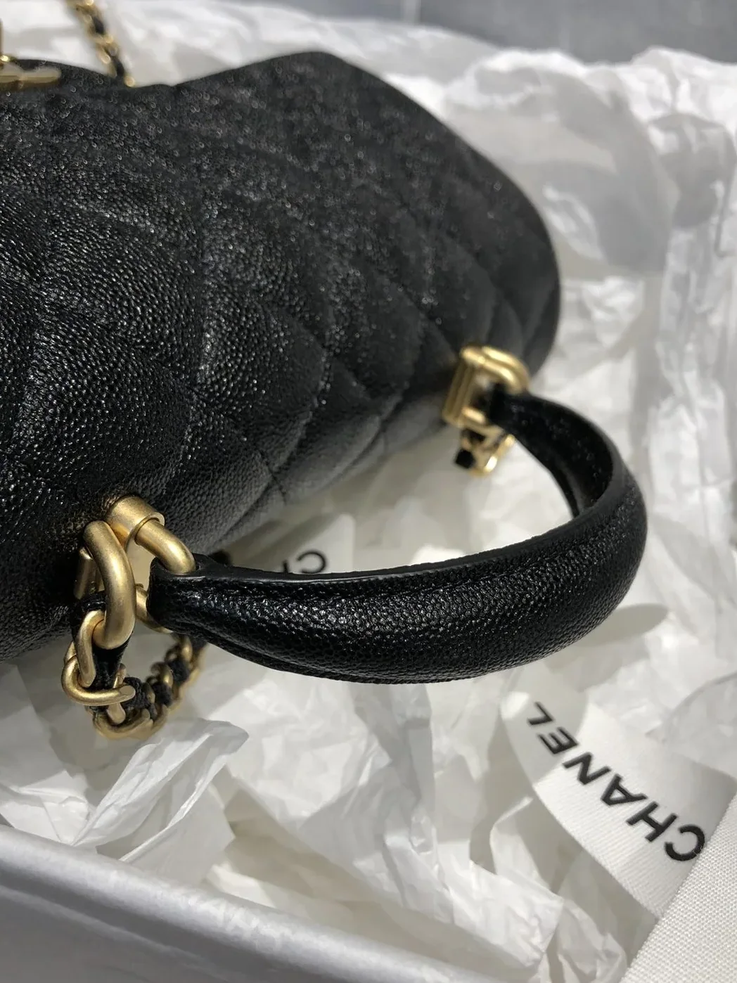 Chanel Mini Flap Bag With Top Handle Black / Chanel Mini Flap Bag With Top Handle Black /