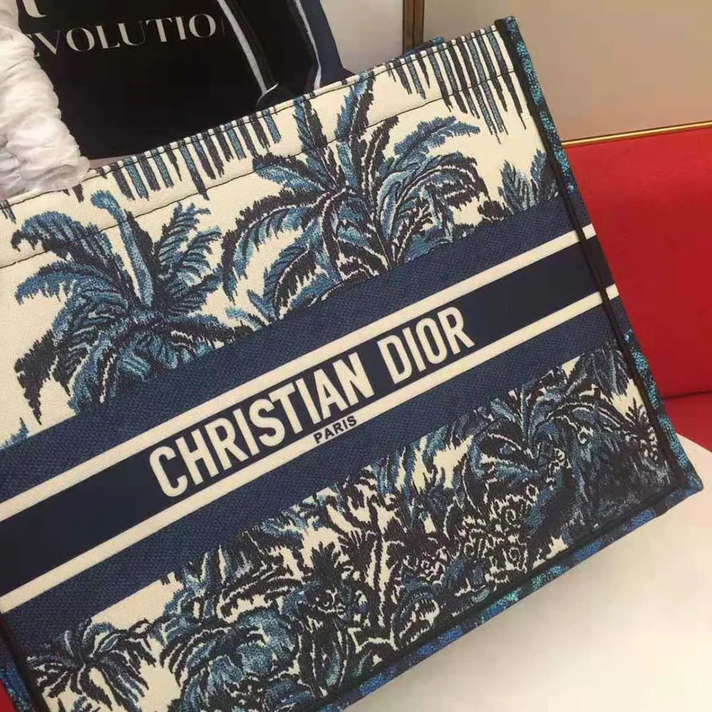 Dior Dior Book Tot Blue Dior Palms Embroidery for Women