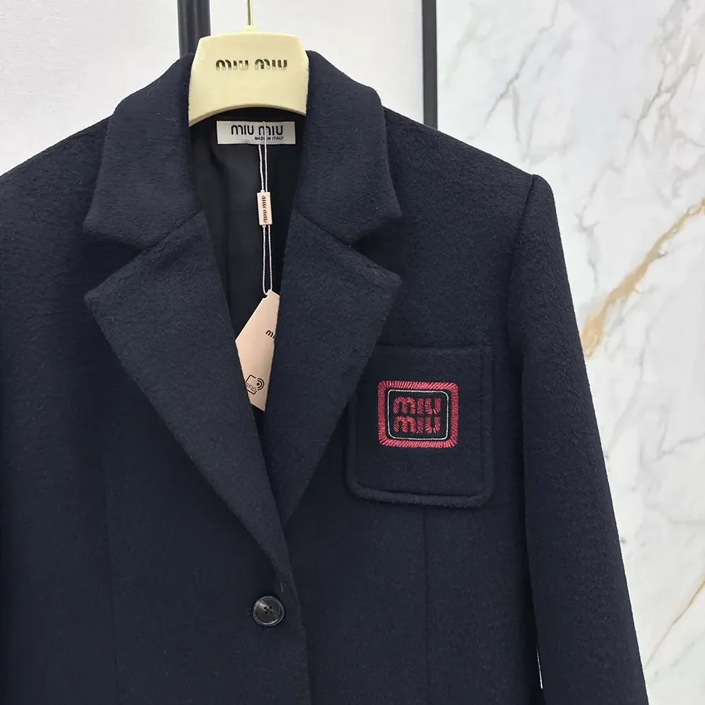 Miu Miu Single for Women in breasted Velour Jacket