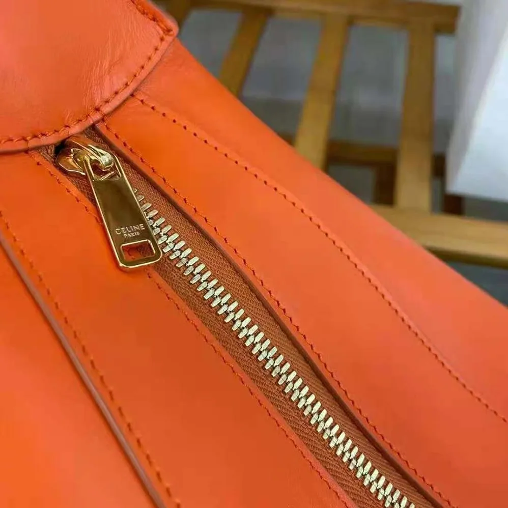 Celine Medium Romy in Supple Calfskin for Women in Orange Celine Medium Romy in Supple Calfskin for Women in Orange