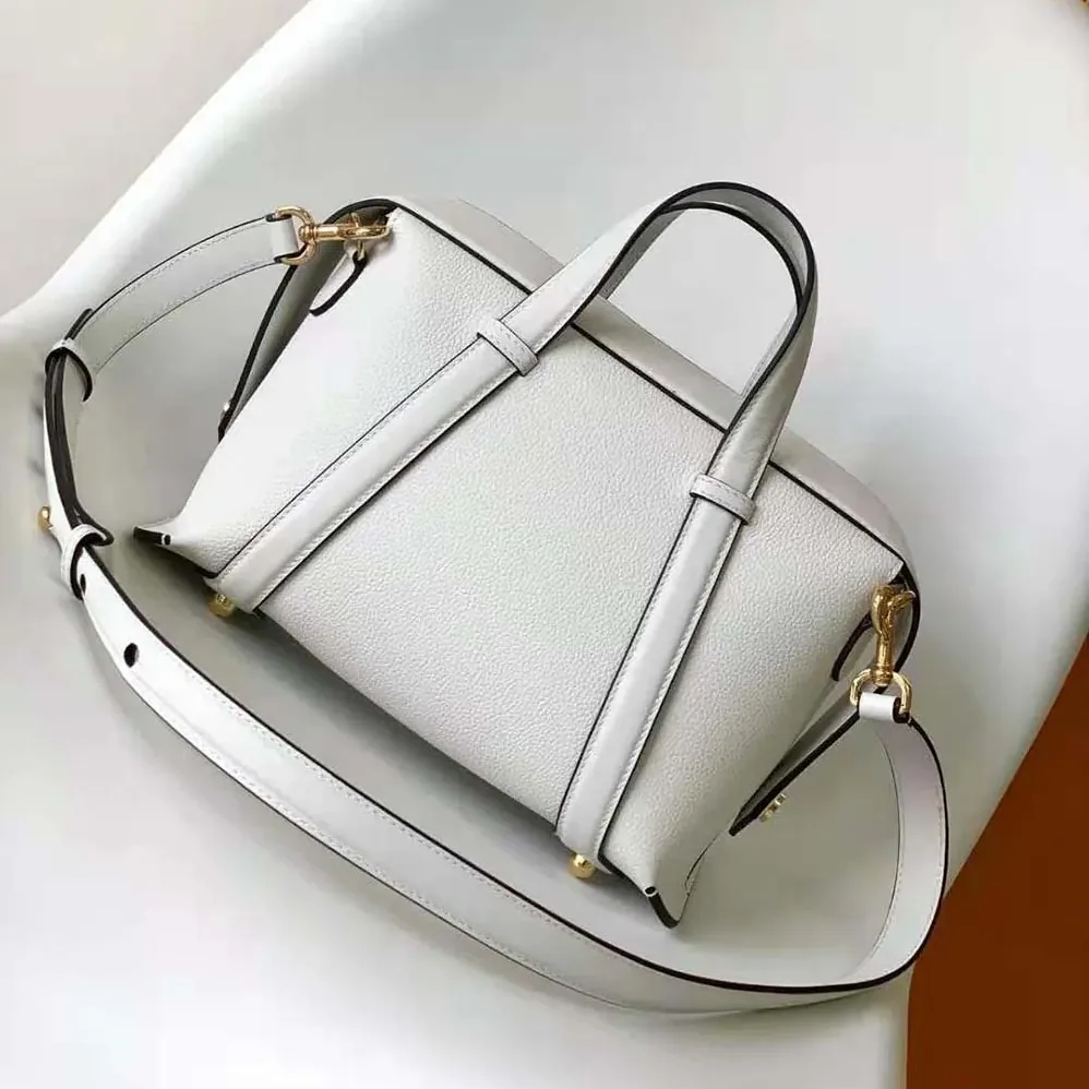 Fendi Boston 365 Lce White Leather Bag for Women Fendi Boston 365 Lce White Leather Bag for Women