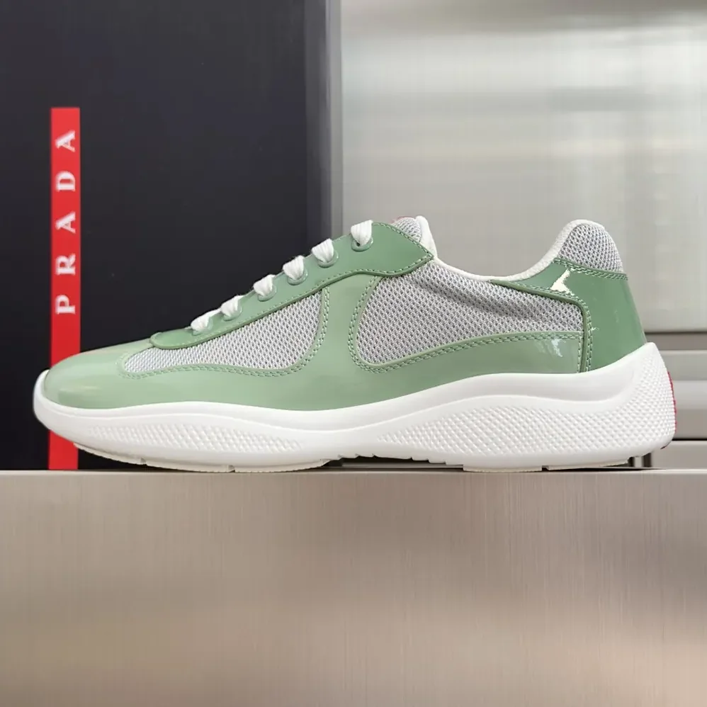 Prada Patent Leather And Technical Fabric Prada America'S Cup Sneakers for Unisex in Aqua