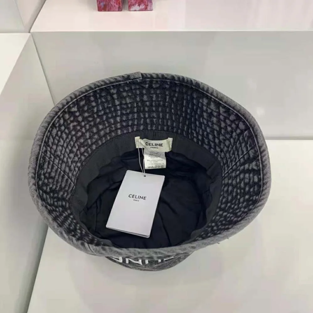 Celine Bucket Hat in Denim for Women in Black Celine Bucket Hat in Denim for Women in Black