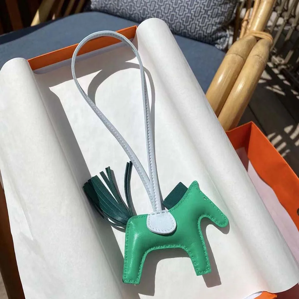Hermes Rodeo MM Charm for Unisex in Green