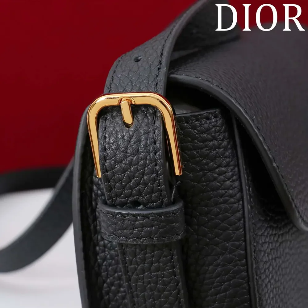 Dior Bobby East-West Bag Black Grained Calfskin for Women