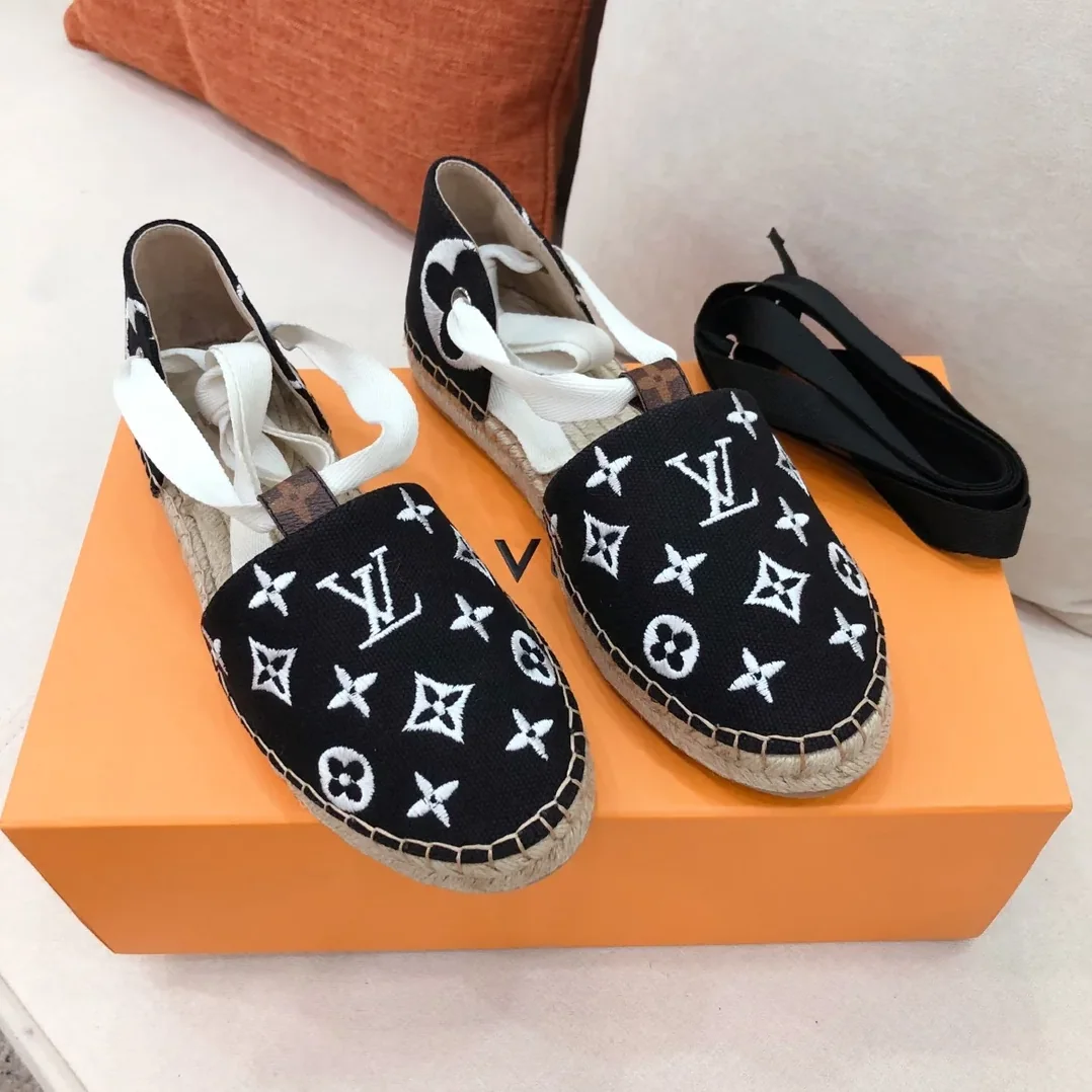 Louis Vuitton Starboard Flat Espadrille Black for Women