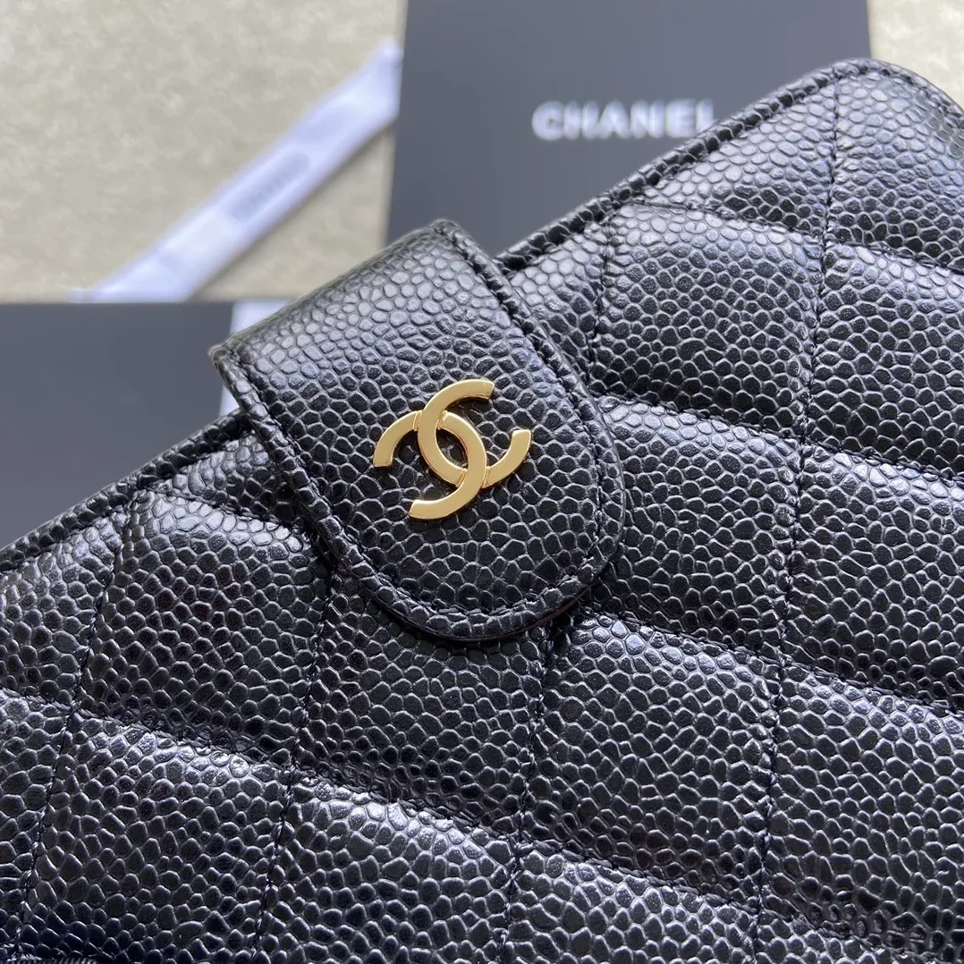 Chanel CO-CO Flap Wallet Black Gold Hardware /