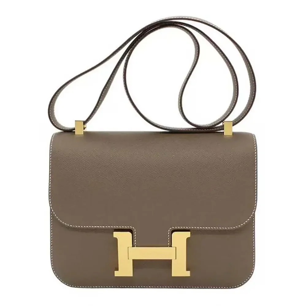 Hermes Constance 24 Bag Epsom Leather for Women in Gray/Gold Hermes Constance 24 Bag Epsom Leather for Women in Gray/Gold