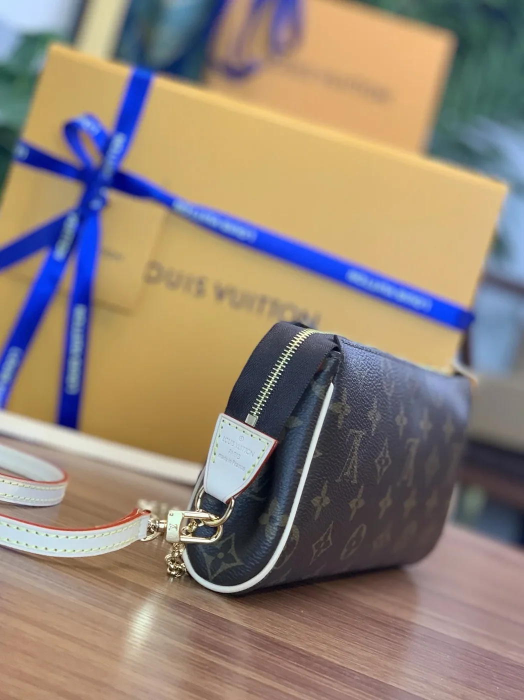 Louis Vuitton Eva 2Way Chain Shoulder Bag in Brown Monogram