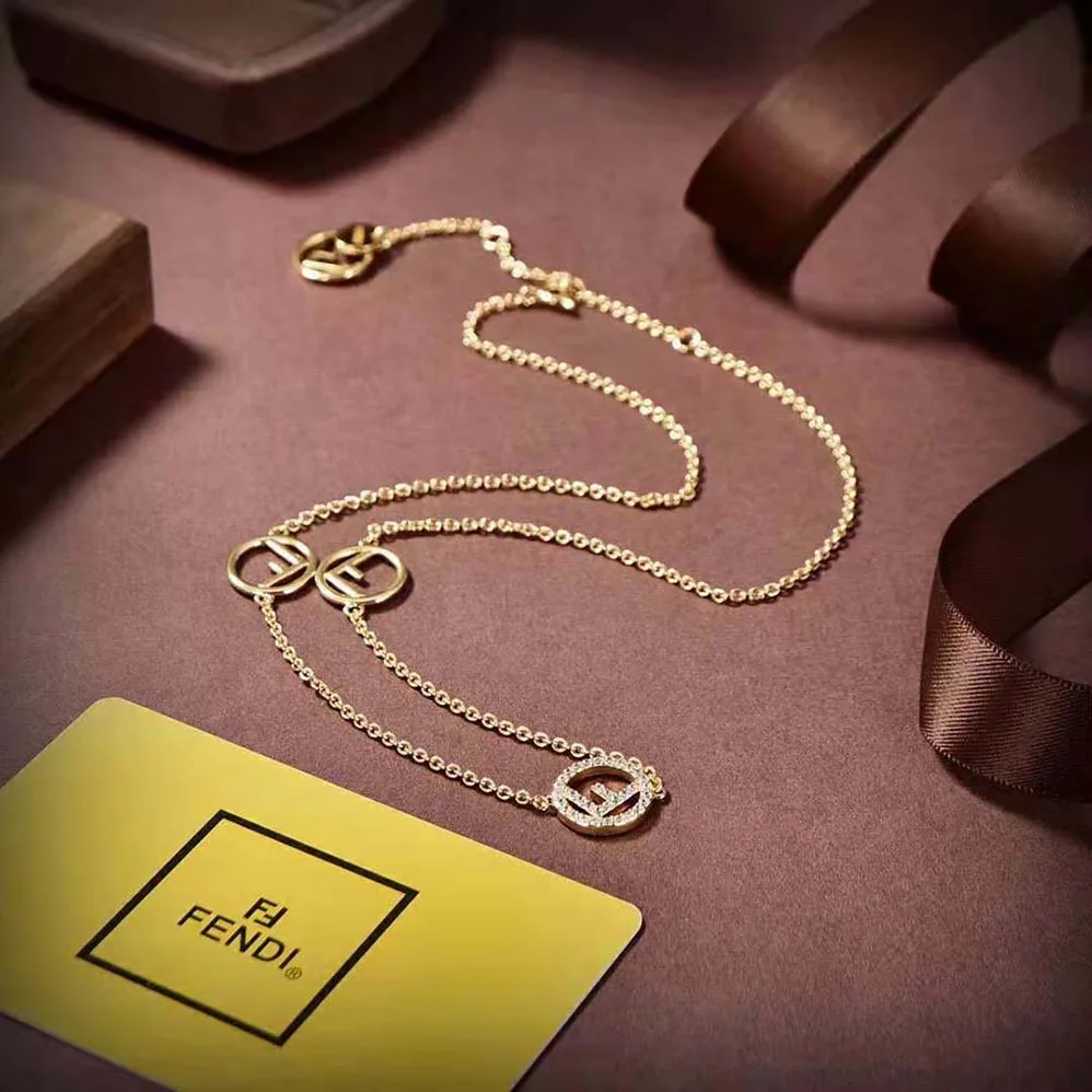 Fendi F Is Fendi Necklace Gold for Women in colored Fendi F Is Fendi Necklace Gold for Women in colored