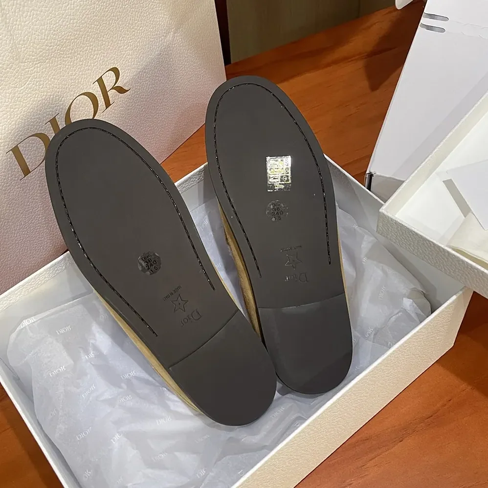 Dior Boy Mule Beige Suede Goatskin for Women
