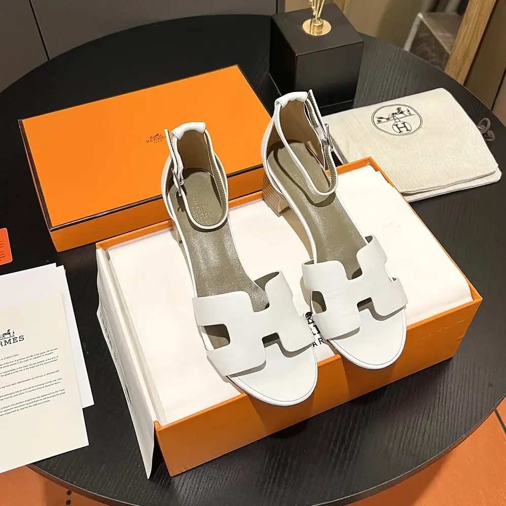 Hermes Encens 50 Sandal-White H221119Z for Women Hermes Encens 50 Sandal-White H221119Z for Women