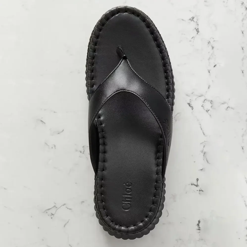 Chloe Nama Wedge Slide for Women in Black
