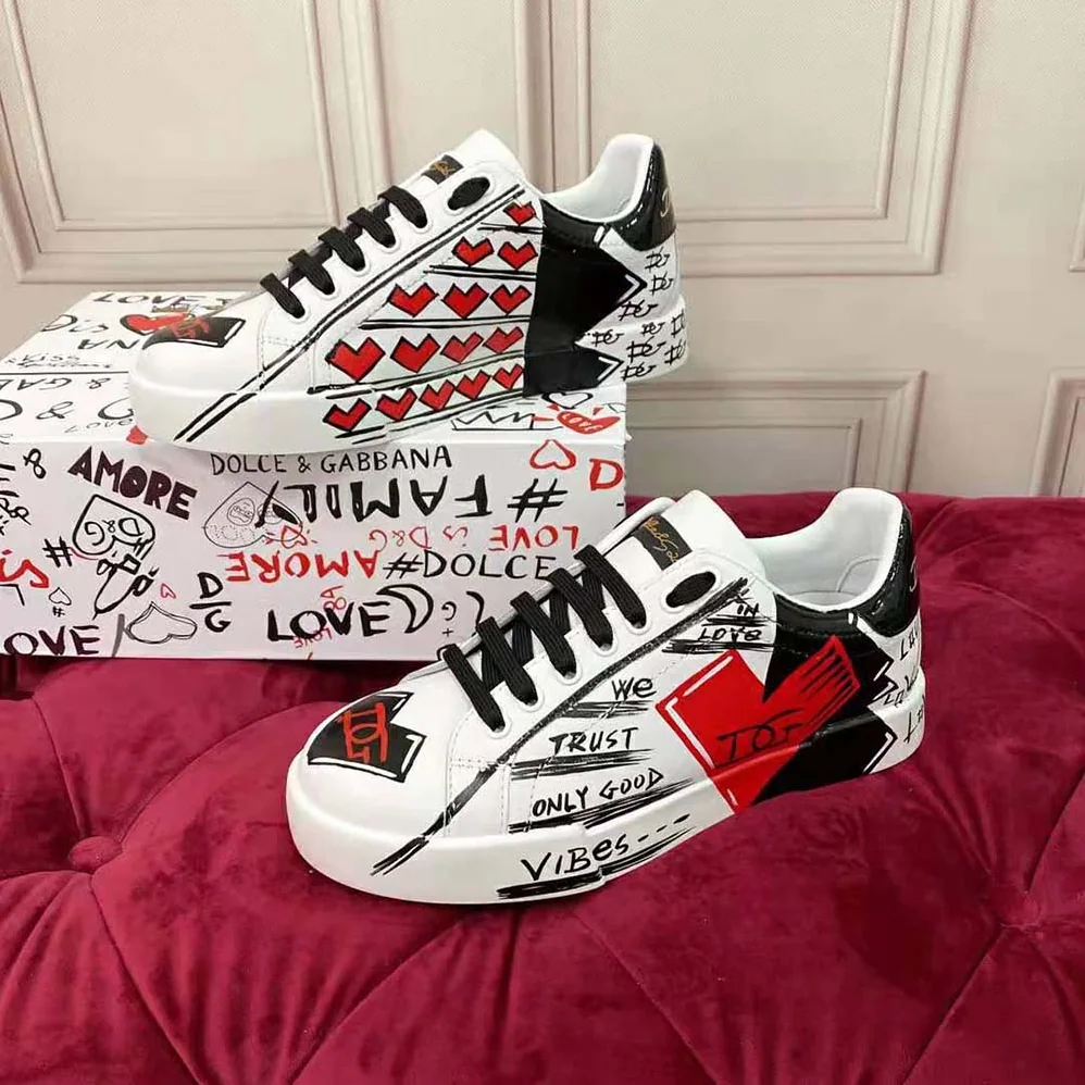 Dolce Gabbana D&G Limited Edition Valentine s Day Portofino Sneakers for Men Dolce Gabbana D&G Limited Edition Valentine s Day Portofino Sneakers for Men