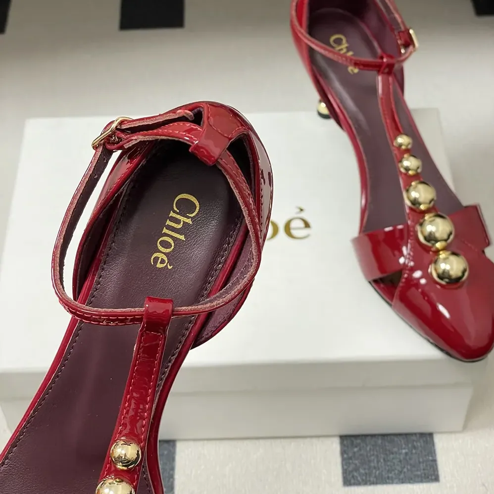 Chloe Cleia Heeled Sandal for Women in Red Chloe Cleia Heeled Sandal for Women in Red
