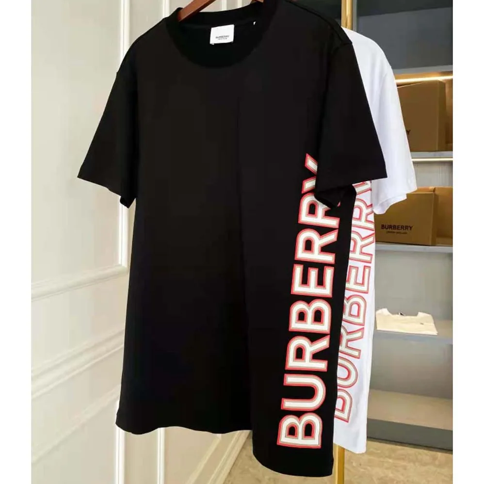 Burberry Logo Print Cotton Oversized T for Men in shirt