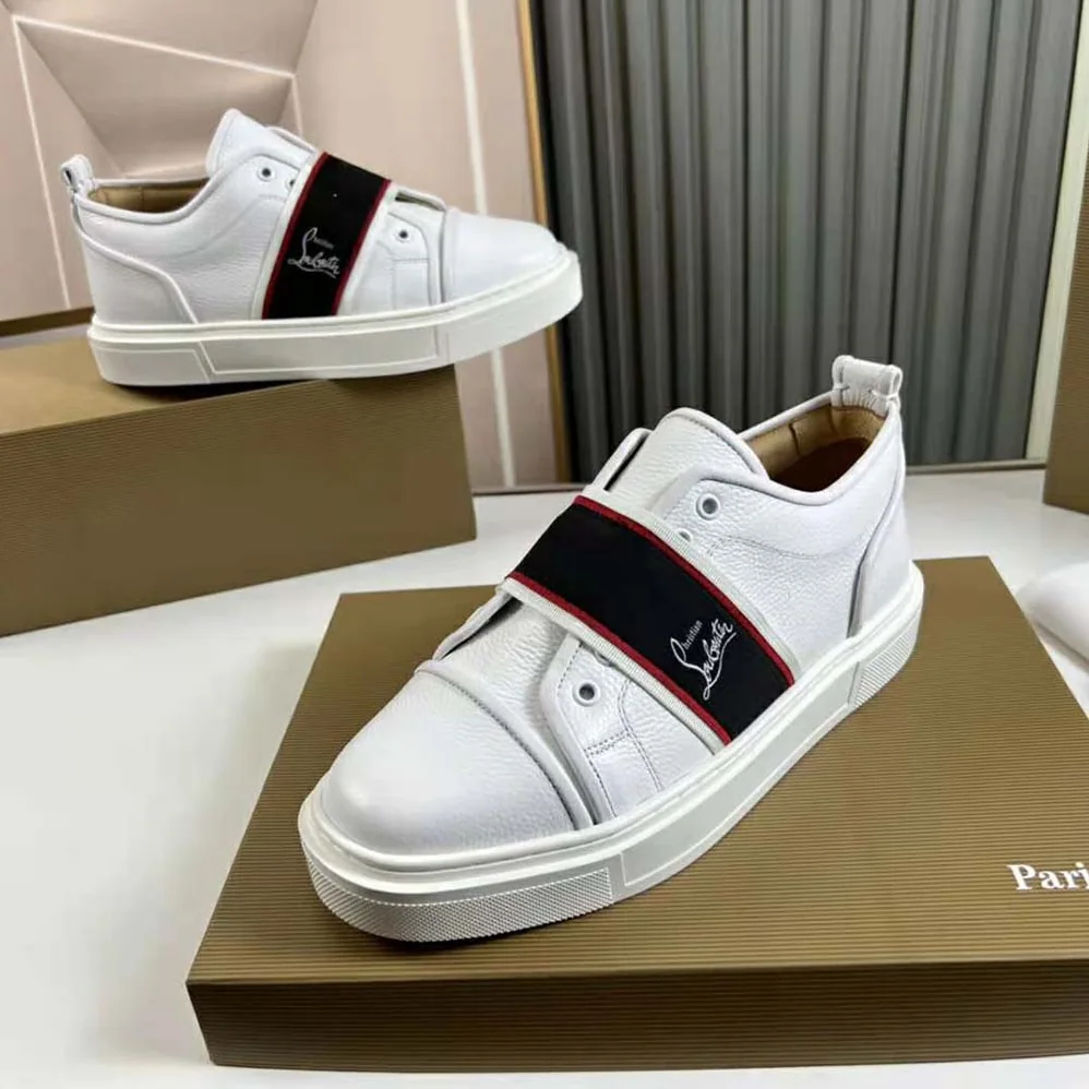 Christian Louboutin Adolescenza Sneakers for Men in White Christian Louboutin Adolescenza Sneakers for Men in White